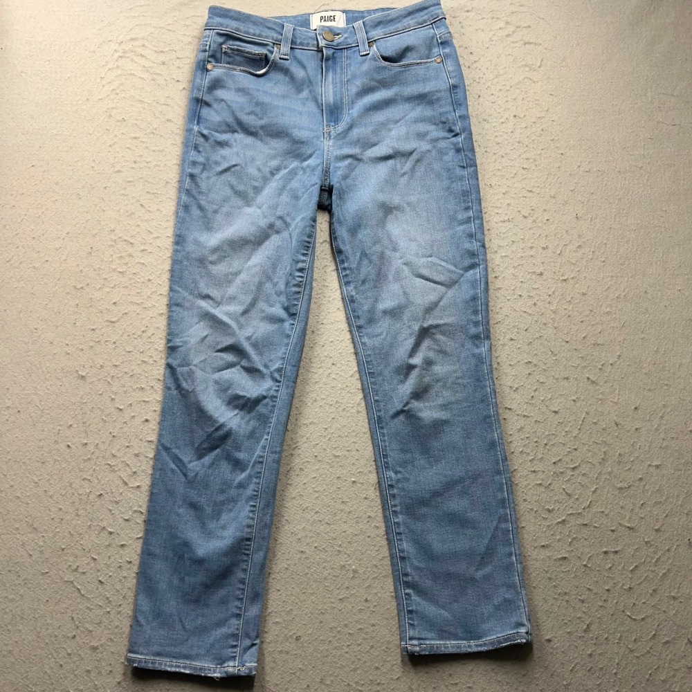 PAIGE‎ Hoxton Slim Crop Jeans Womens 27 Light Wash Blue High Rise Denim 2029